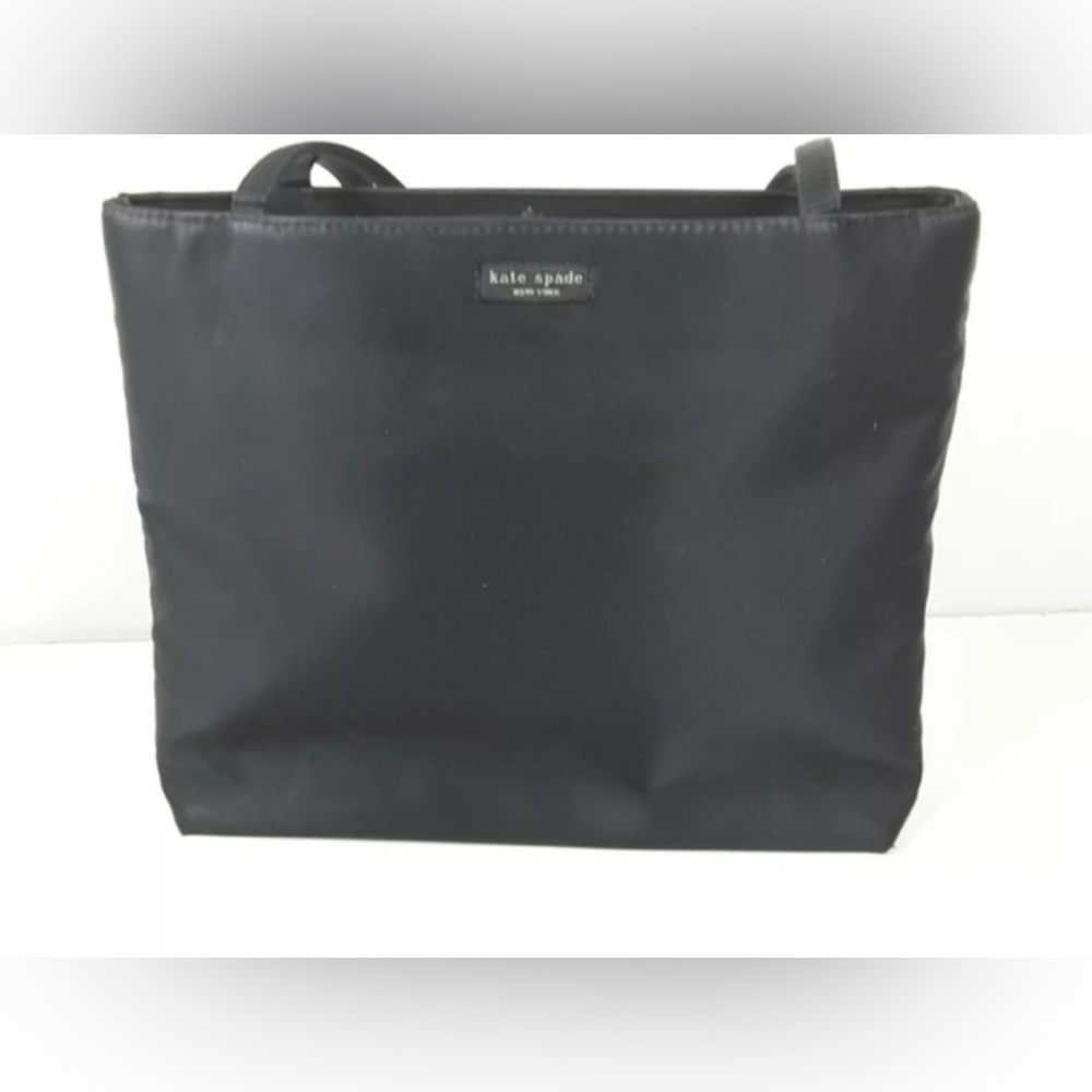 💜💜BUNDLE Kate Spade New York Black Fabric Small Snap Top Handle Bag & Tote